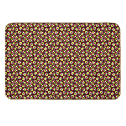 Festive Golden Bowtie Angled  Dirt-Trapping Bath Mat
