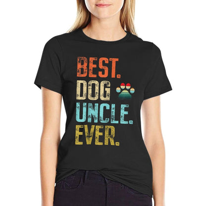 Mens Best Dog Uncle Ever Vintage Dog Lover  Easy-care T-Shirt