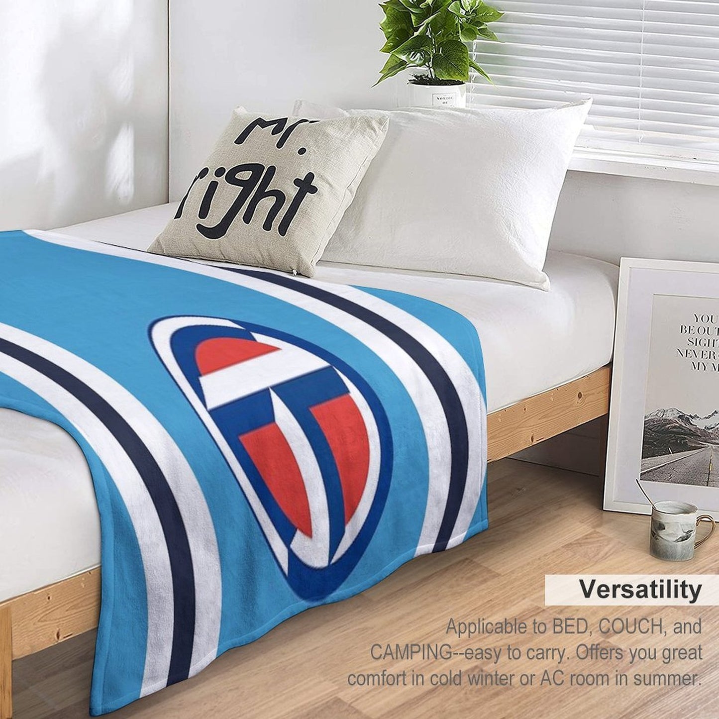 Coventry City Classic Blue Double Striped Kit 1975 - 1981 Anti-pilling Throw Blanket