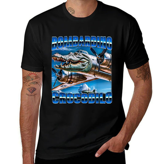 Bombardino Crocodilo - Italian Brainrot Meme Crocodile  Relaxed-fit T-Shirt