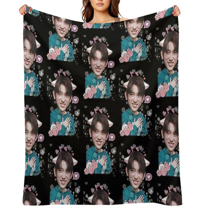Peach Boi Jinyoung Machine-washable Throw Blanket