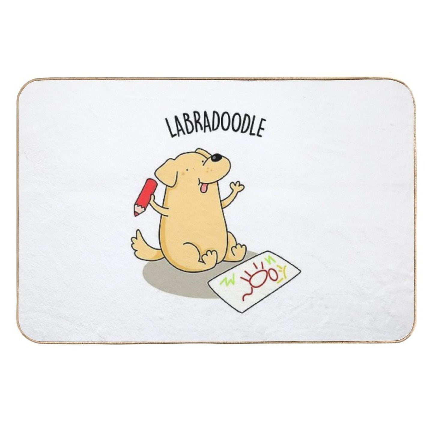 Labradoodle Funny Labrador Dog Puns  Non-Slip Bath Mat
