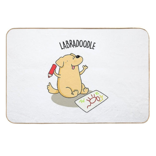 Labradoodle Funny Labrador Dog Puns  Non-Slip Bath Mat