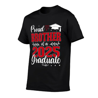 Proud Brother Of A Class Of 2025 Graduate Senior Graduation  Trendy Pattern T-Shirt