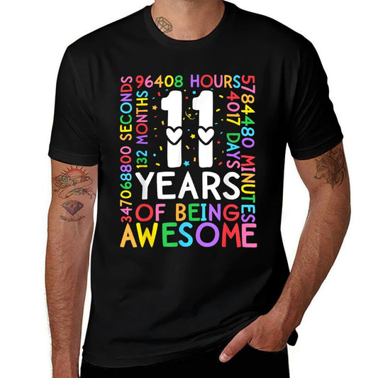 11 Years Of Being Awesome 11th Birthday Party 132 Months  Classic T-Shirt