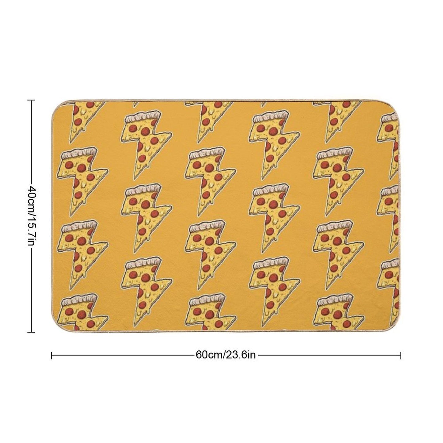 Thunder Cheesy Pizza  High-Traffic Bath Mat