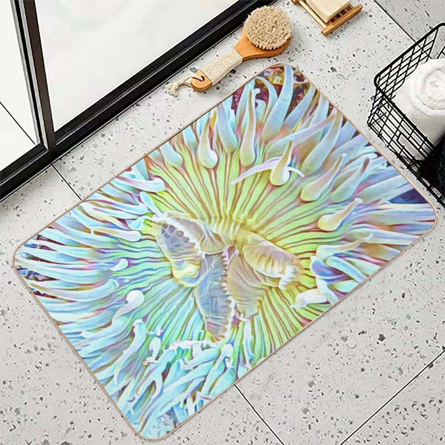 Ready For Lunch - Ocean Animals  Repositionable Bath Mat