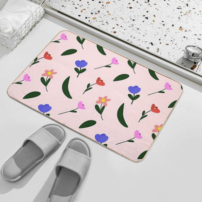Pastel Flower  Odorless Bath Mat