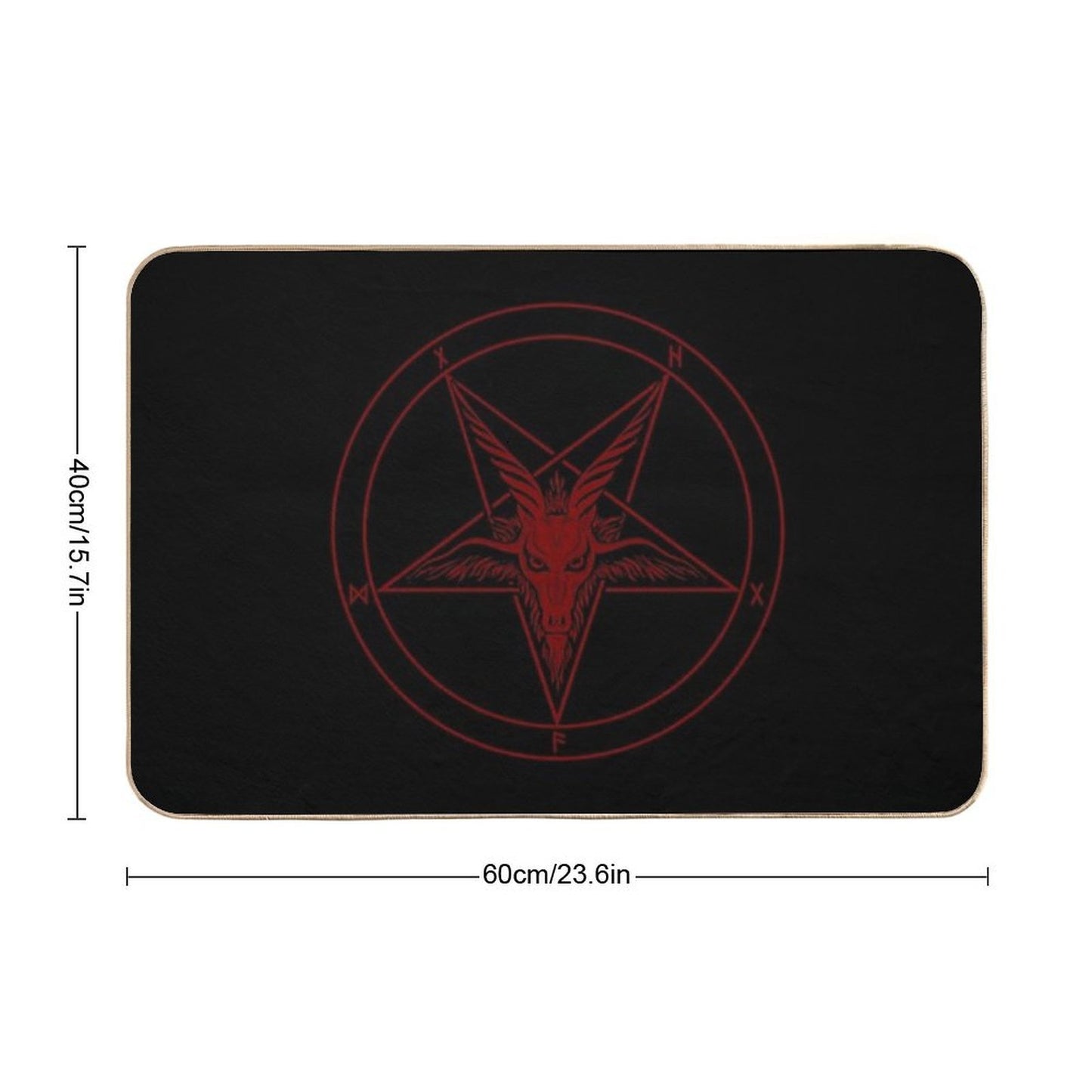 Baphomet Goat  Long-Lasting Bath Mat