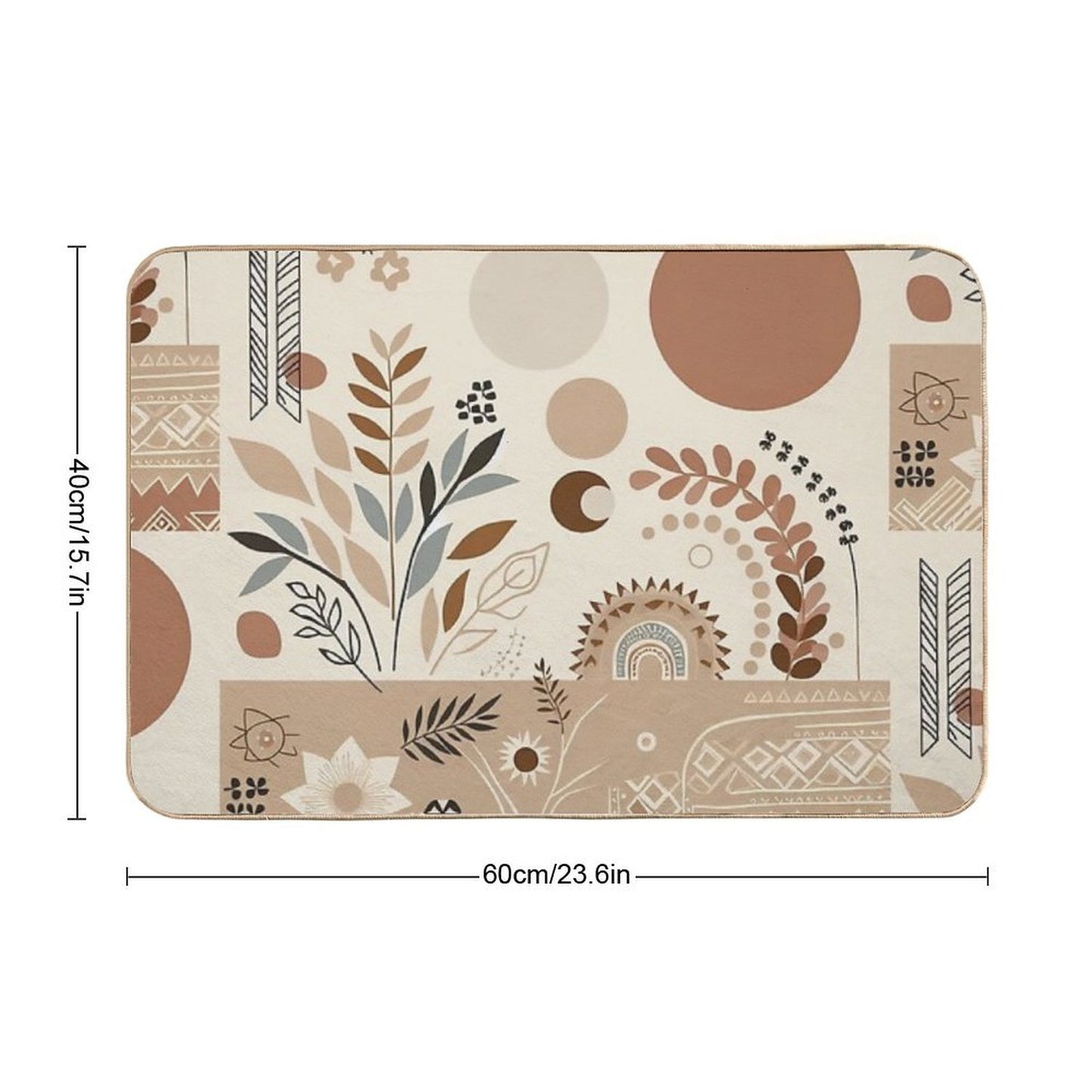 Boho Abstract Background - 31  Easy Maintenance Bath Mat