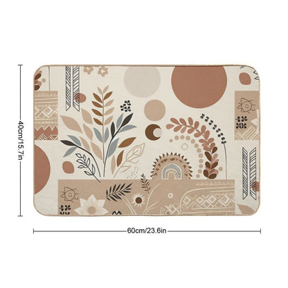 Boho Abstract Background - 31  Easy Maintenance Bath Mat