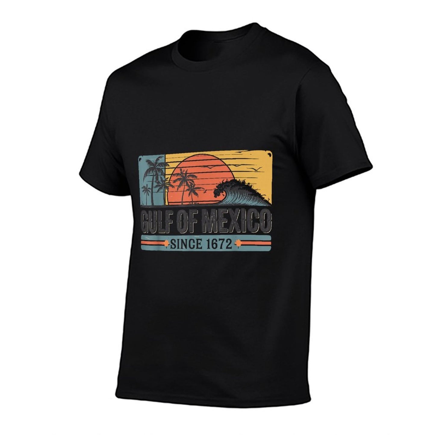 Gulf of Mexico Since 1672 Retro Vintage Beach  Cotton T-Shirt