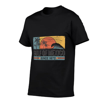 Gulf of Mexico Since 1672 Retro Vintage Beach  Cotton T-Shirt
