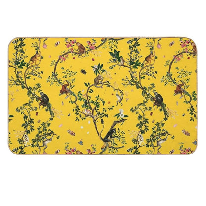 Monkey World Yellow  Eco-Friendly Bath Mat