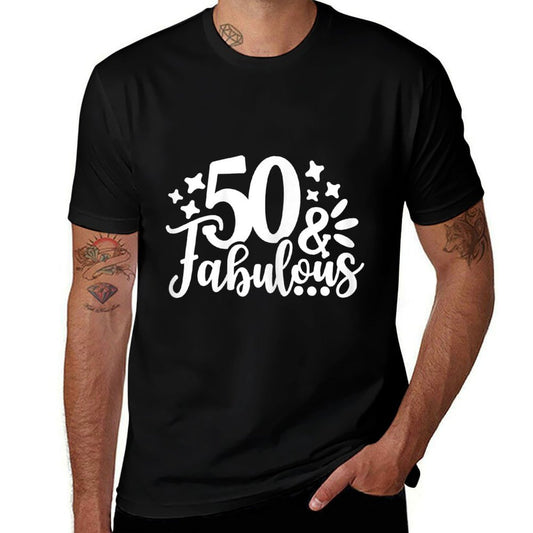 Womens 50 &amp; Fabulous, 50th Birthday Party, Happy 50th Birthday  Stretchy T-Shirt