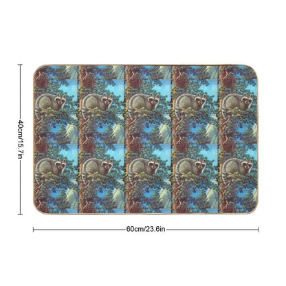 Treed Raccoon Lake Tahoe  Non-Slip Bath Mat