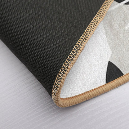 Funny Cat with Foam on Its Head  Non-Slip Bath Mat