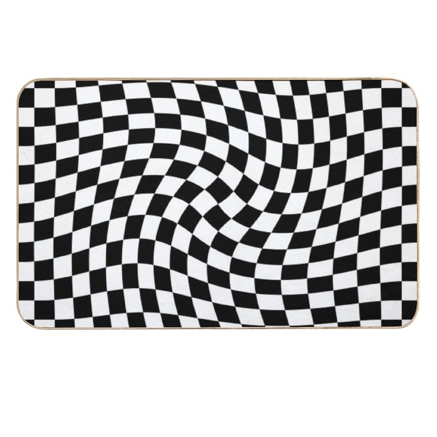 Check VIII - Black Twist  Toxin-Free Bath Mat