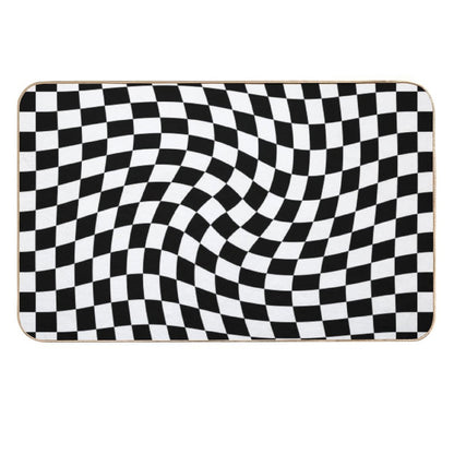 Check VIII - Black Twist  Toxin-Free Bath Mat
