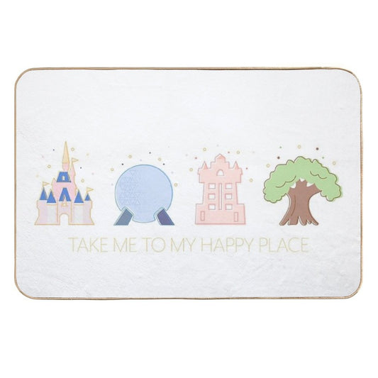 Take Me to My Happy Place - Four Magic Kingdoms  Dirt-Trapping Bath Mat