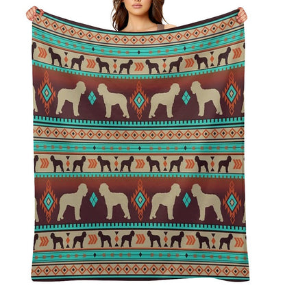 Boho Dogs  Lagotto Romagnolo Sunset Velvety-soft Throw Blanket
