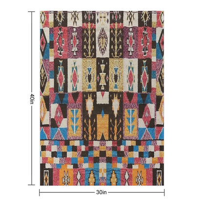 Moroccan Heritage Pattern Carpet All-season Throw Blanket