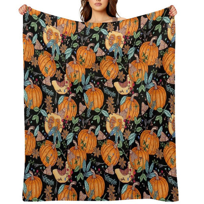 Magic Autumn Pumpkins Versatility Throw Blanket