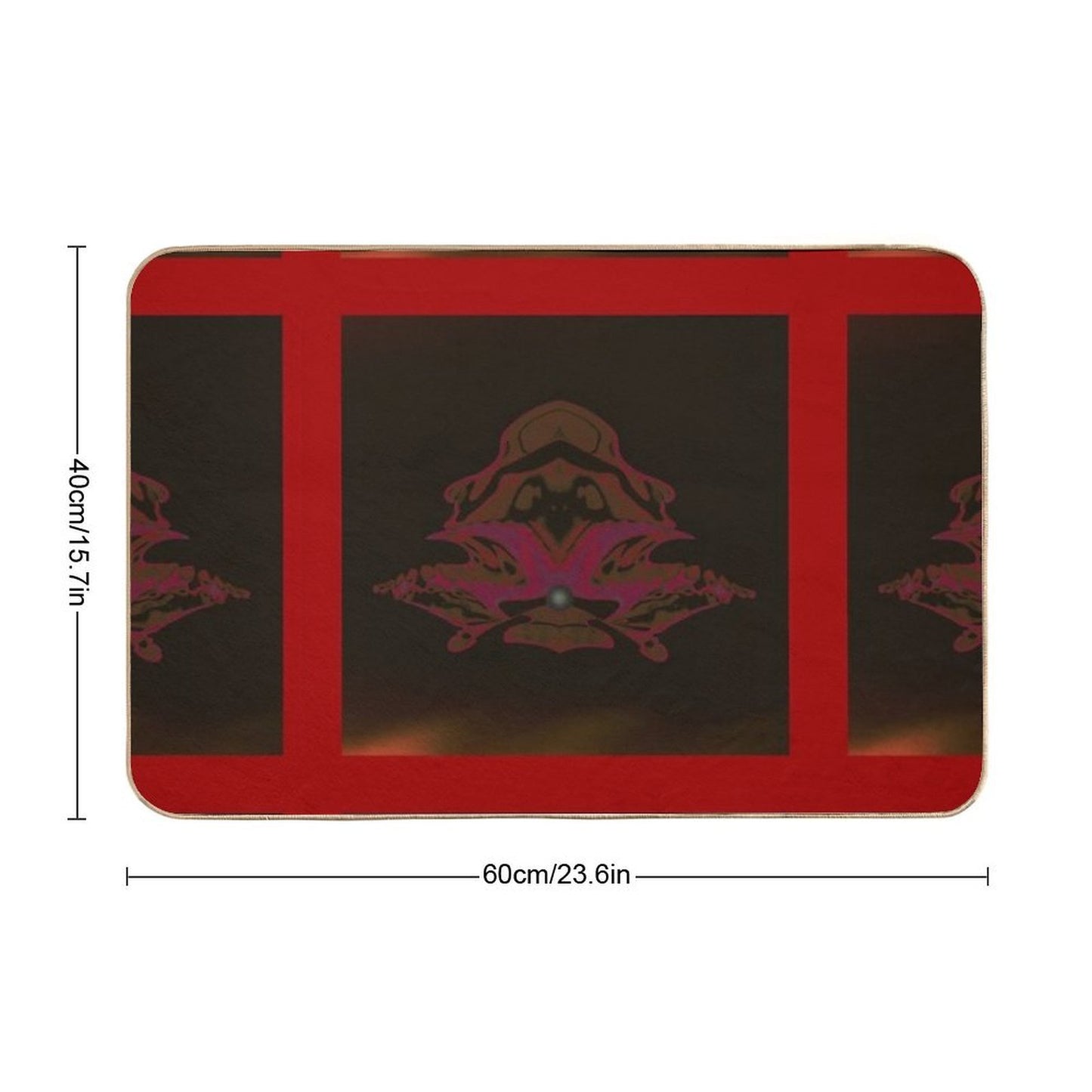 Black Pearl (Red)  Slip-Resistant Bath Mat