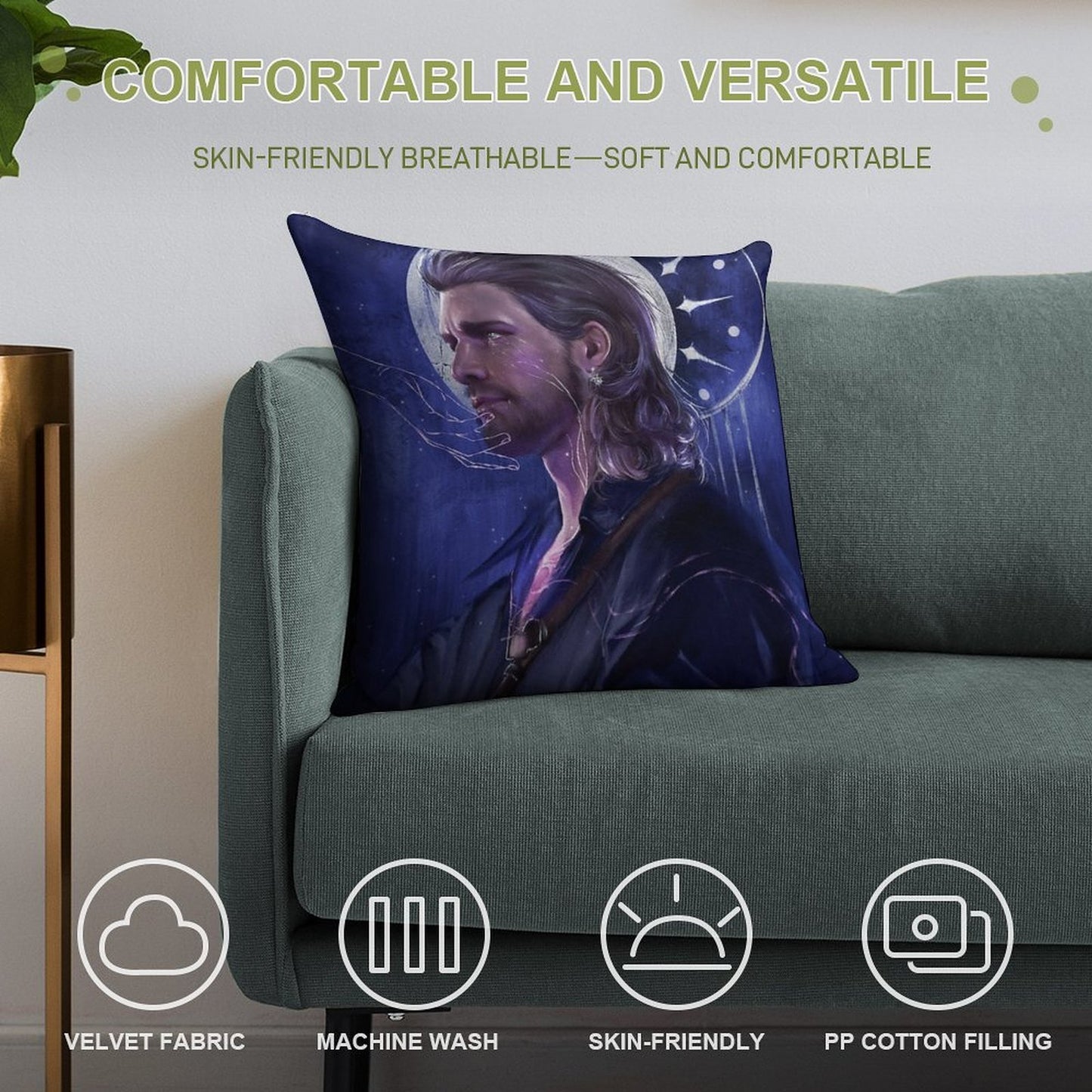 Gale of Waterdeep Soft Warmth Comfort Throw Pillow