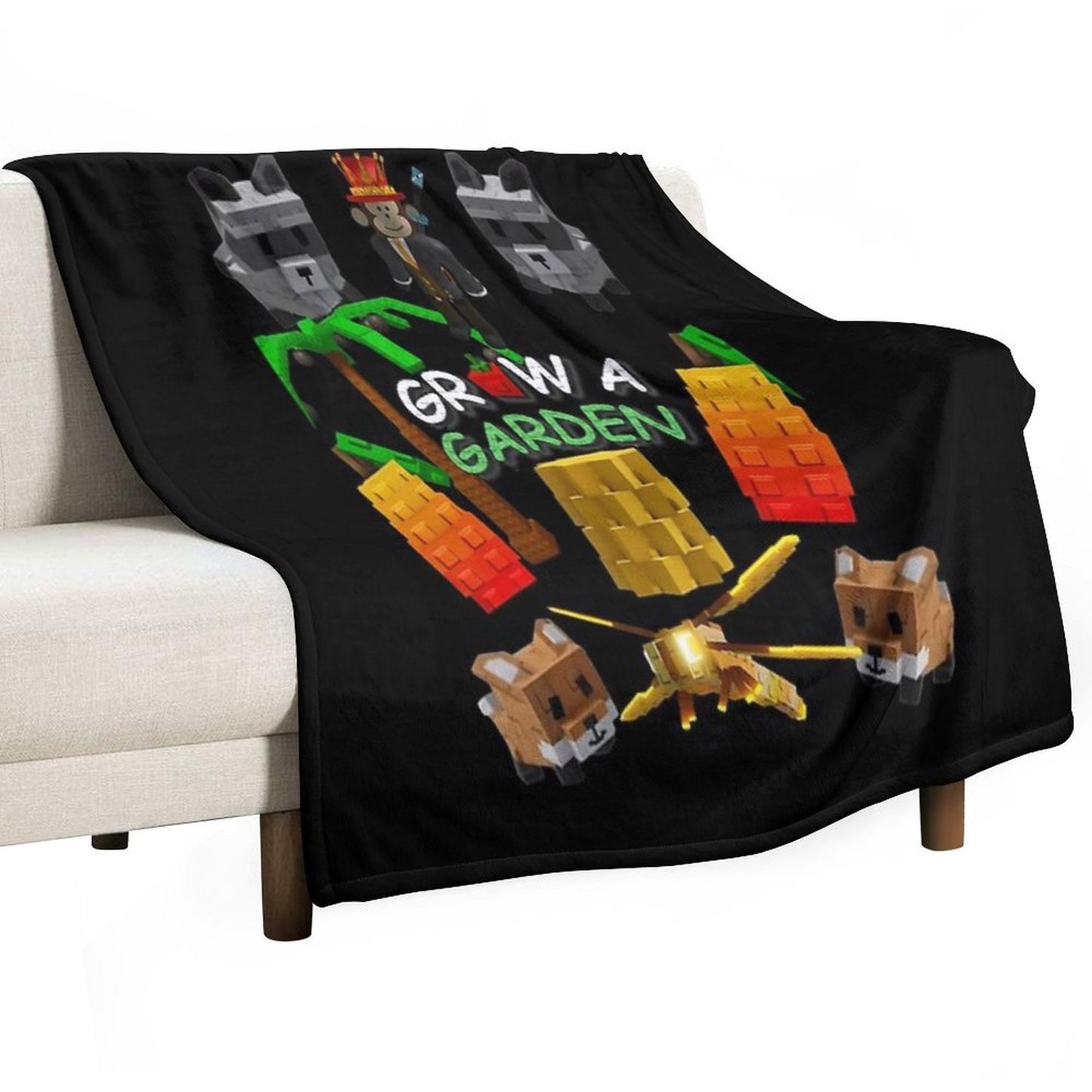 Grow A Garden Game Merch Plush Throw Blanket