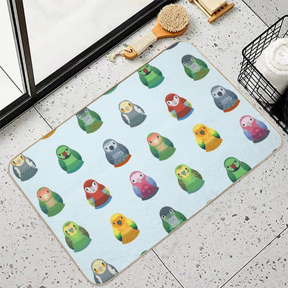 Parrot Nesting Doll Pattern  Easy Maintenance Bath Mat