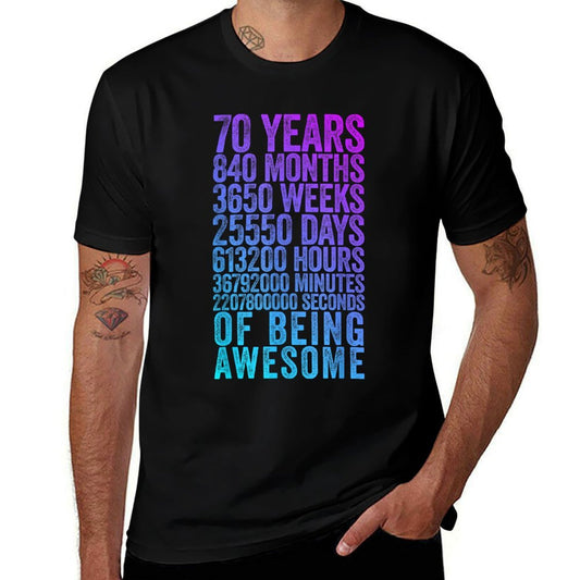 Funny 70th Birthday Old Meter Funny 70 Year Old Gifts  Quick-drying T-Shirt