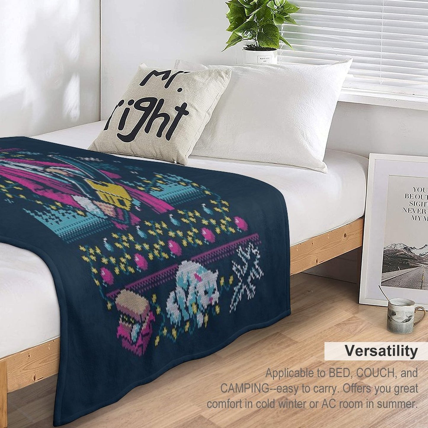 Hap, Hap, Happiest Sweater This Side of The Nuthouse Versatility Throw Blanket
