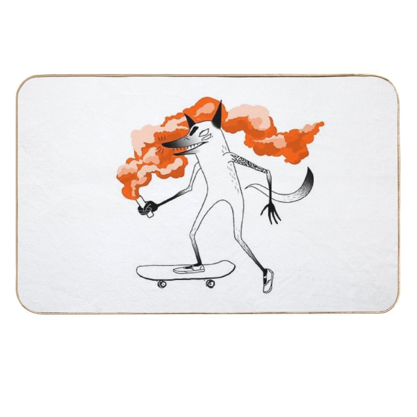 Fox Skateboarder  Dirt-Trapping Bath Mat