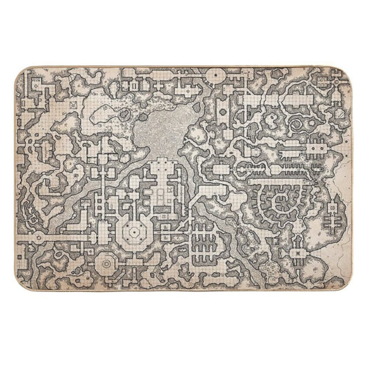The Winter Tombs - A Massive Dungeon Complex by Dyson Logos  Fade-Resistant Bath Mat