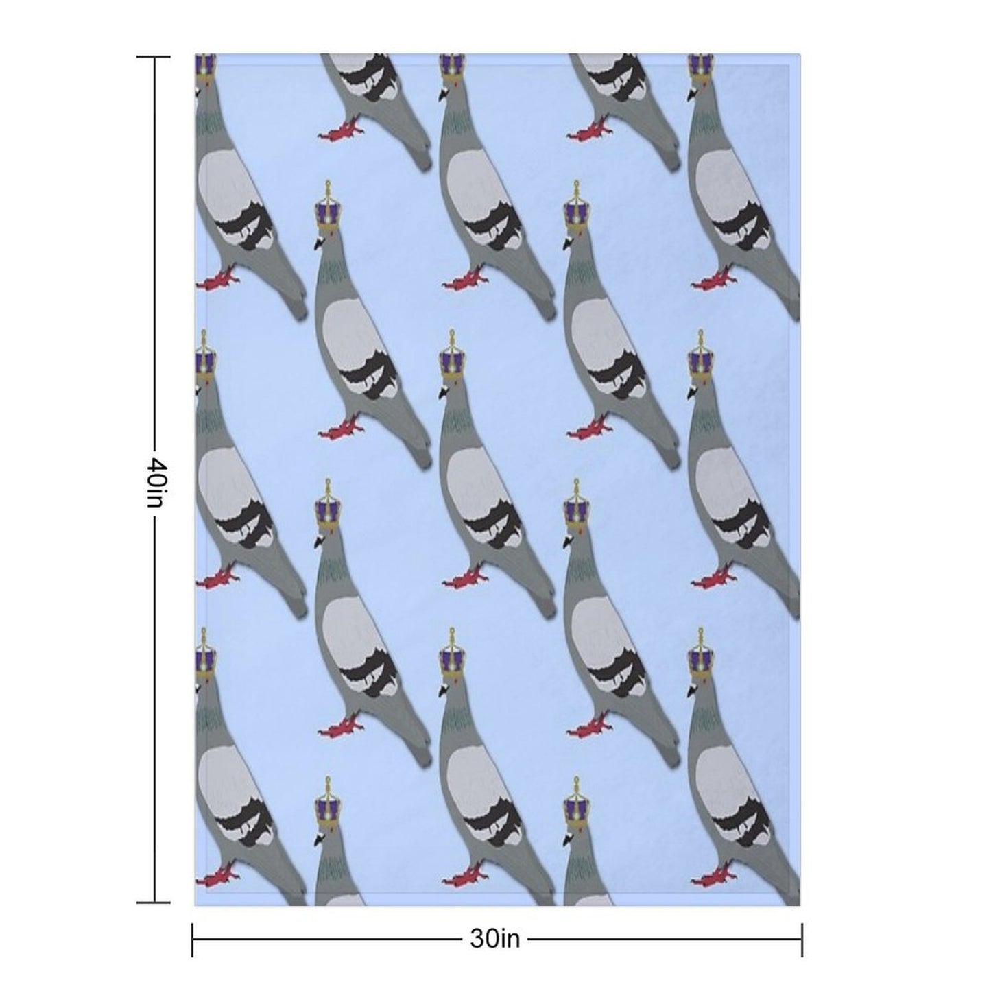 Queen Pigeon Shrink-resistant Throw Blanket