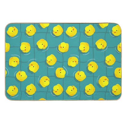 Rubber Ducks on Vacation  Easy Maintenance Bath Mat