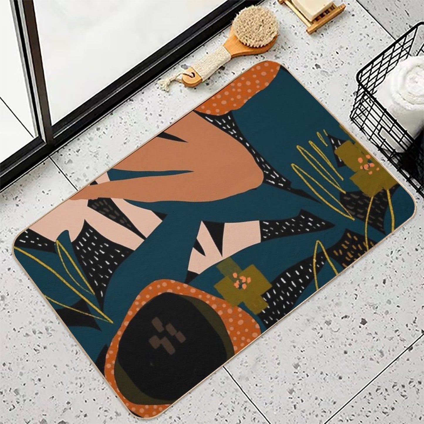 Evening Meadow  Slip-Resistant Bath Mat