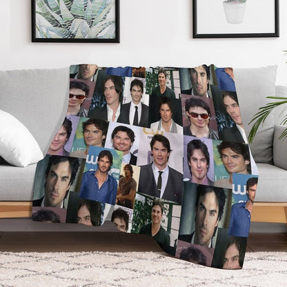 Young Ian Somerhalder Velvety-soft Throw Blanket