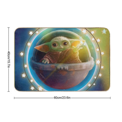 Alien Baby Reaching for Stars  Pet-Safe Bath Mat