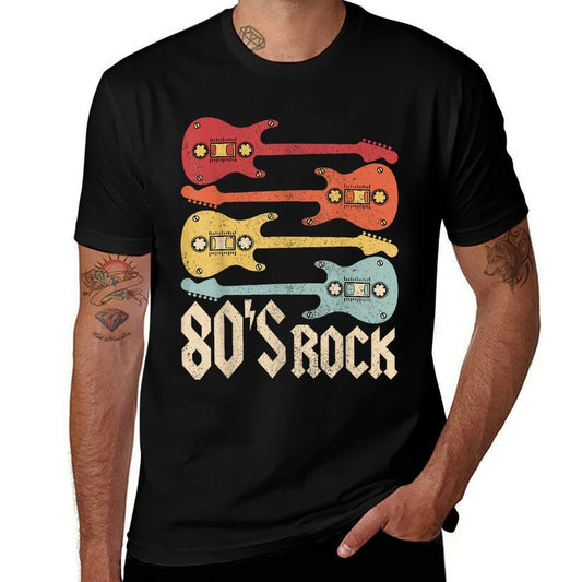 80s Rock Band Guitar Cassette Tape 1980s Vintage 80s Costume  Durable T-Shirt