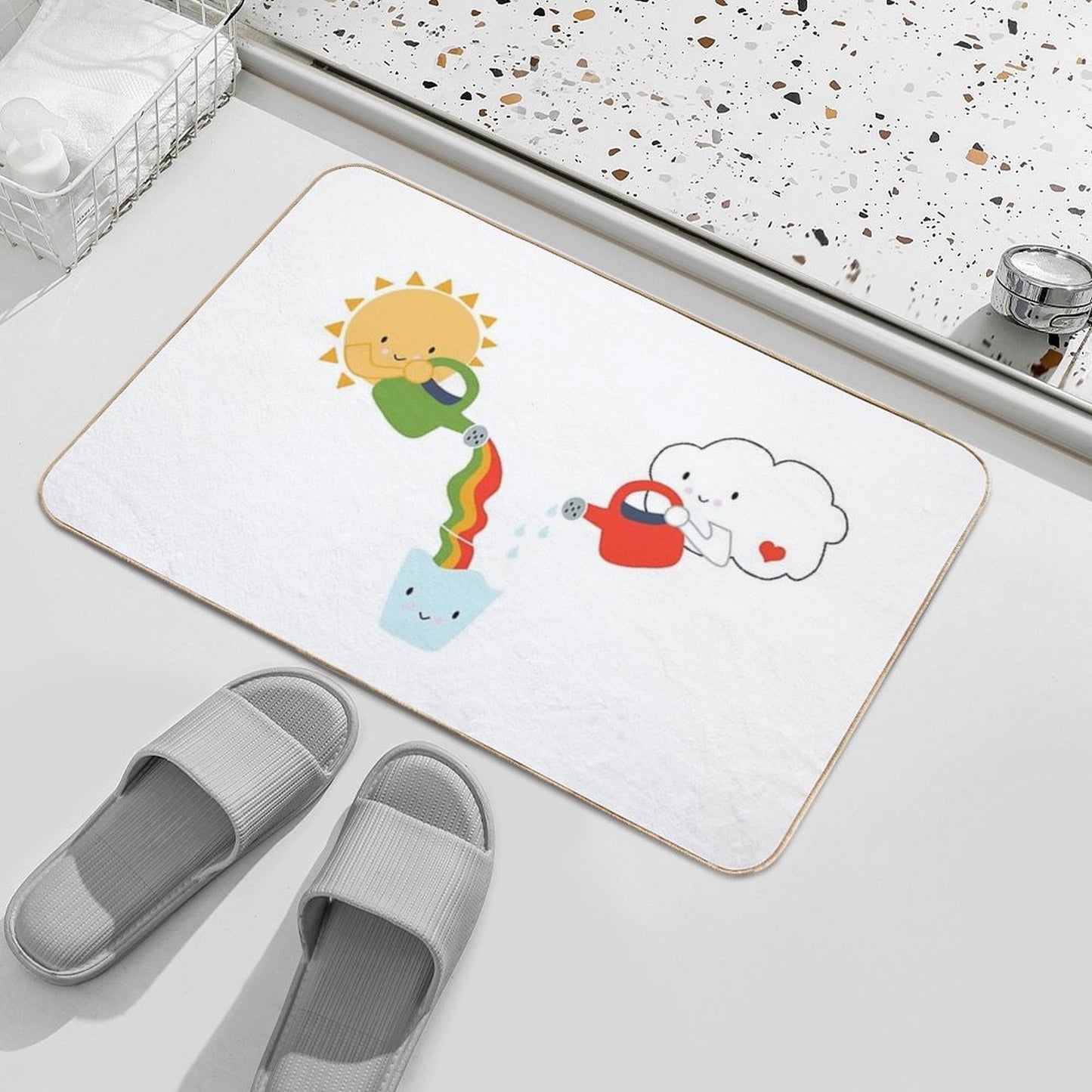 The Glass Is Refillable  Versatile Bath Mat