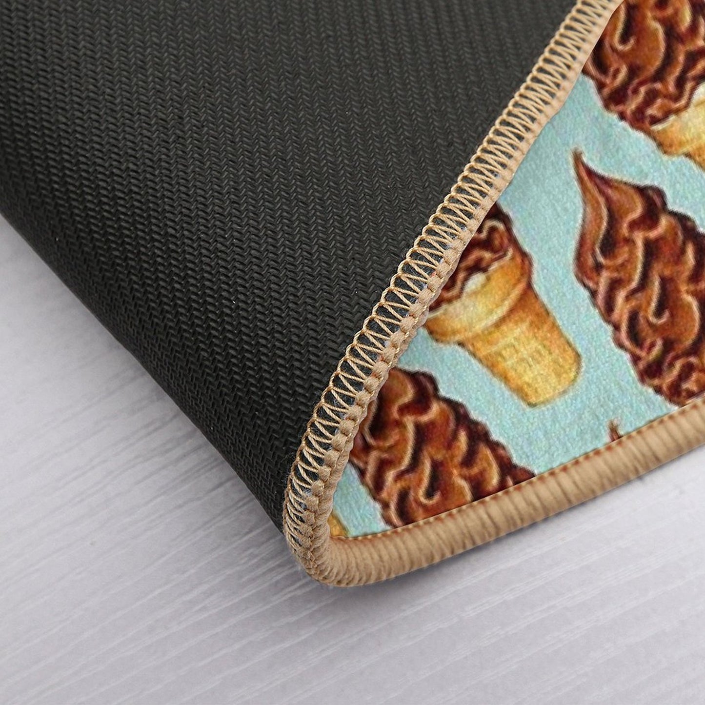 Chocolate Dip Ice Cream Pattern  Anti-Trip Bath Mat
