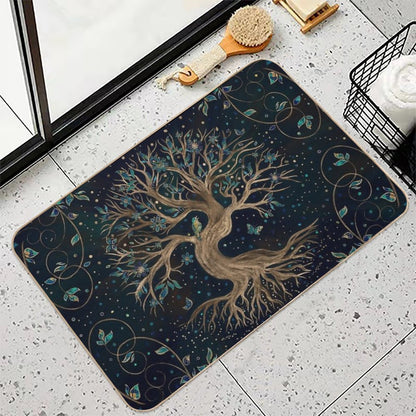 Tree of Life - Yggdrasil  Dirt-Trapping Bath Mat