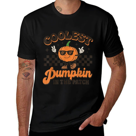 Groovy Coolest Pumpkin In The Patch Halloween For Boys Kids  Stretchy T-Shirt