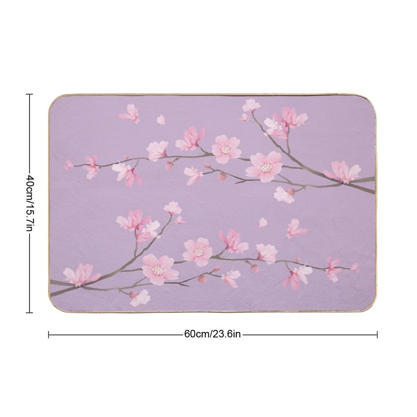 Cherry Blossom Flower Plant - Pastel Purple  Versatile Bath Mat