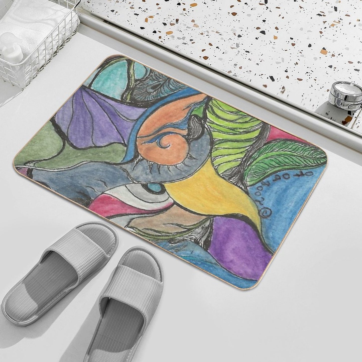 Happy Elephant Trunk  Slip-Resistant Bath Mat