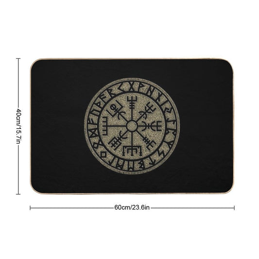 Vegvisir, Viking Compass, Norse, Symbol, Protection, Nordic, Vikings  Multi-Purpose Bath Mat