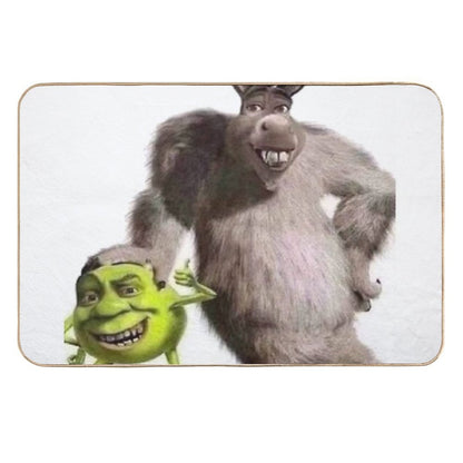 Shrek And Donkey X Monsters Inc.  Easy To Clean Bath Mat