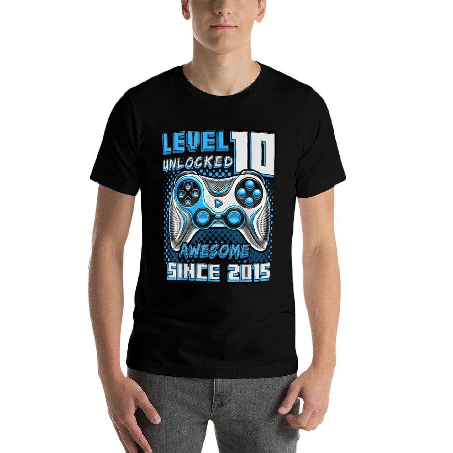 10th Birthday Boy Level 10 Gamer 10 Year Video Game Party  Durable T-Shirt